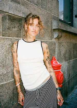 NPS kontrast tank top Ecru/Black Nørgaard På Strøget
